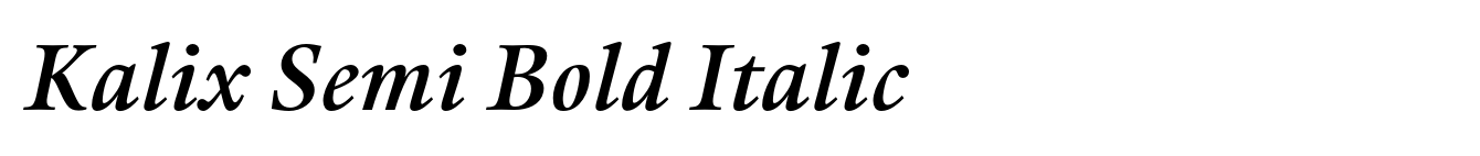 Kalix Semi Bold Italic